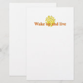 Wakker worden en leven briefpapier (Voorkant / Achterkant)