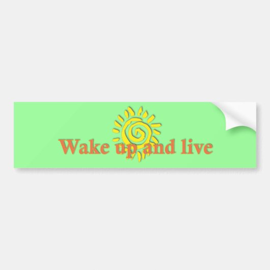 Wakker worden en leven bumpersticker (Voorkant)