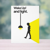 Wakker worden en licht acryl bord (Neutraal)