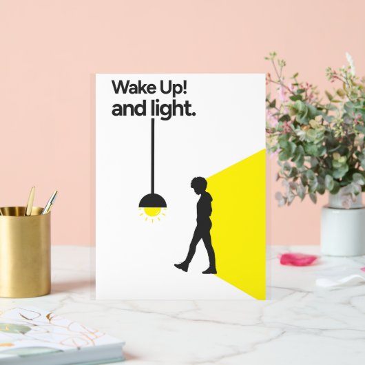 Wakker worden en licht acryl bord (Huwelijk)