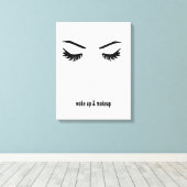 Wakker worden en make-up canvas afdruk (Insitu (Houten vloer))