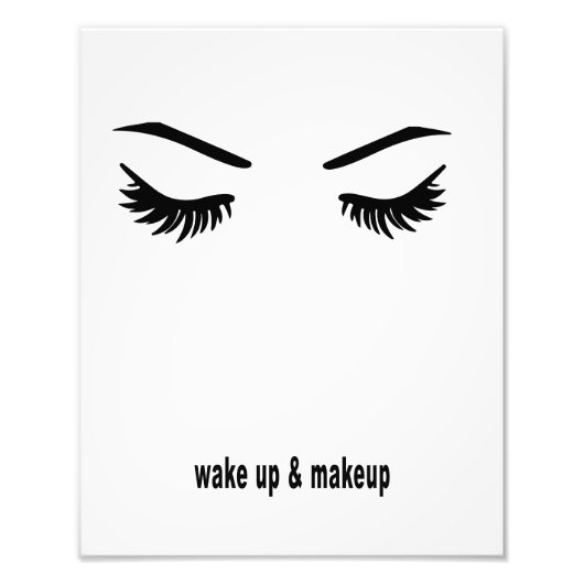 Wakker worden en make-up foto afdruk (Voorkant)