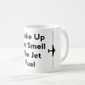 Wakker worden en ruiken de Jet Fuel Aviation Mok (Voorkant rechts)