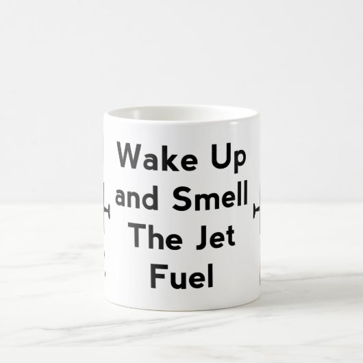 Wakker worden en ruiken de Jet Fuel Aviation Mok (Center)