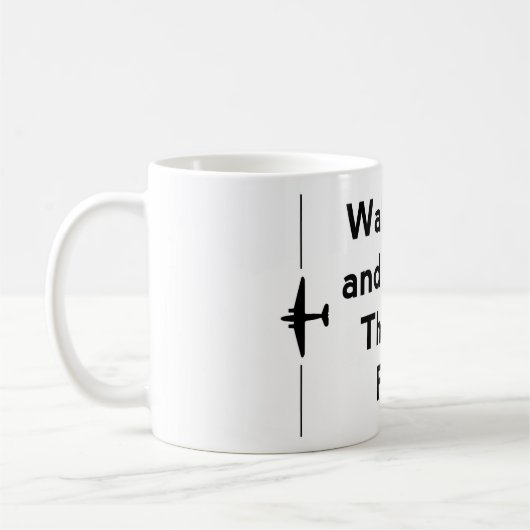 Wakker worden en ruiken de Jet Fuel Aviation Mok (Links)