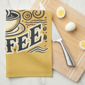 Wakker worden en ruiken de koffie theedoek (Quarter Fold)