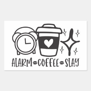 Wakker worden en slapend rechthoekige sticker
