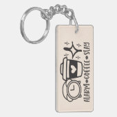 Wakker worden en slapend sleutelhanger (Voorkant Links)