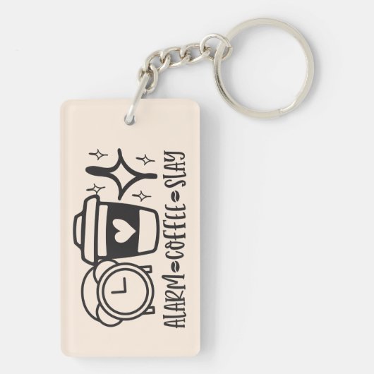 Wakker worden en slapend sleutelhanger (achterkant)