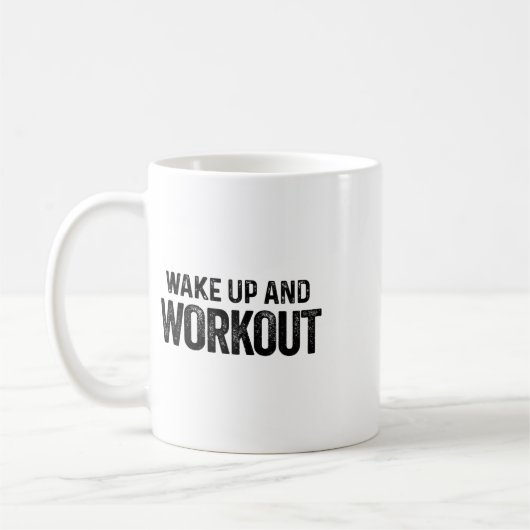 Wakker worden en trainen - Motivatie fitness Bodyb Koffiemok (Links)