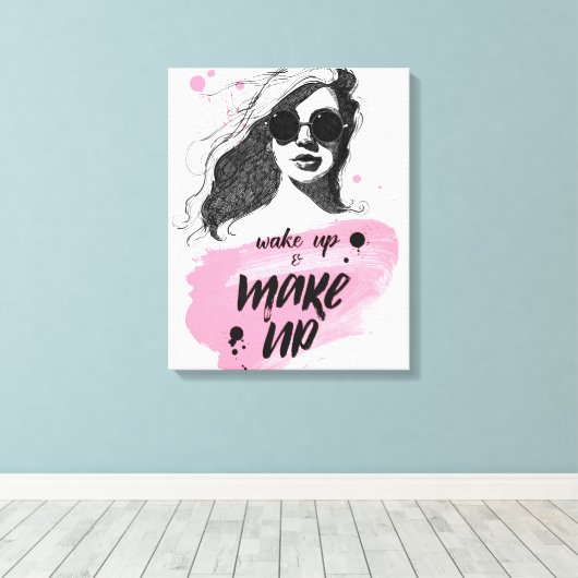 Wakker worden en verzinnen canvas afdruk (Insitu (Houten vloer))