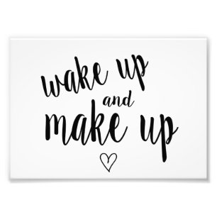 Wakker worden en verzinnen foto afdruk