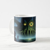 Wakker worden en voor Cthulu roepen. mok (Voorkant links)