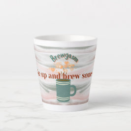 "Wakker worden en wat liefde brouwen" Pastel Latte Mok