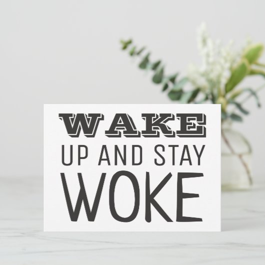 Wakker worden en Woke Campaign Detail blijven Informatiekaartje (Staand voorkant)