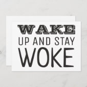 Wakker worden en Woke Campaign Detail blijven Informatiekaartje (Voorkant / Achterkant)