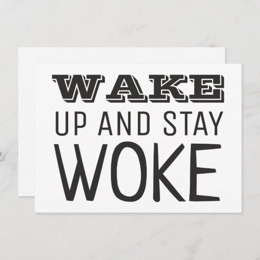 Wakker worden en Woke Campaign Detail blijven Informatiekaartje (Voorkant / Achterkant)