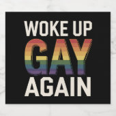 Wakker worden Gay weer grappig LGBTQ Pride Ally Ra Bier Etiket (Enkel label)