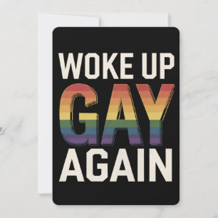Wakker worden Gay weer grappig LGBTQ Pride Ally Ra Kaart