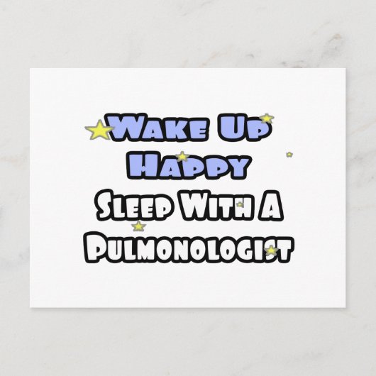 Wakker worden gelukkig.. Slaap met een longarts Briefkaart (Voorkant)