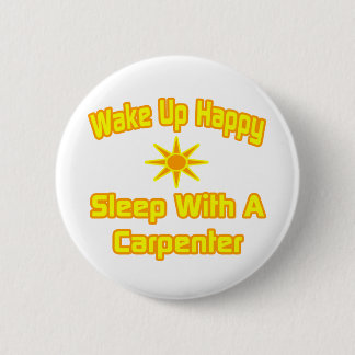Wakker worden gelukkig... Slaap met een tapijt Ronde Button 5,7 Cm