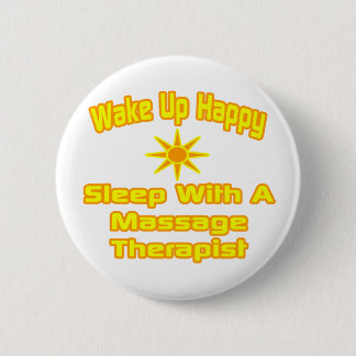 Wakker worden gelukkig... Slaap met massagetherape Ronde Button 5,7 Cm