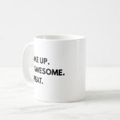 Wakker worden Geweldige herhalen Koffiemok (Voorkant links)