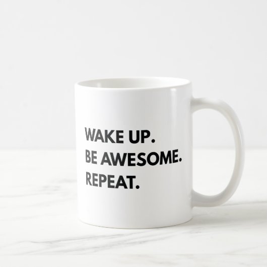 Wakker worden Geweldige herhalen Koffiemok (Rechts)