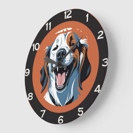 Wakker worden!!! Golden Retriever Pop Art beroemd  Grote Klok (Hoek)