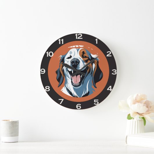 Wakker worden!!! Golden Retriever Pop Art beroemd  Grote Klok (Huis)