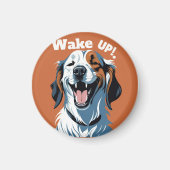 Wakker worden!!! Golden Retriever Pop Art beroemd  Magneet (Voorkant)