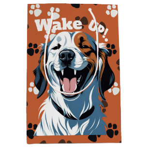 Wakker worden!!! Golden Retriever Pop Art beroemd Medium Cadeauzakje