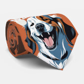 Wakker worden!!! Golden Retriever Pop Art beroemd Stropdas (Opgerold)