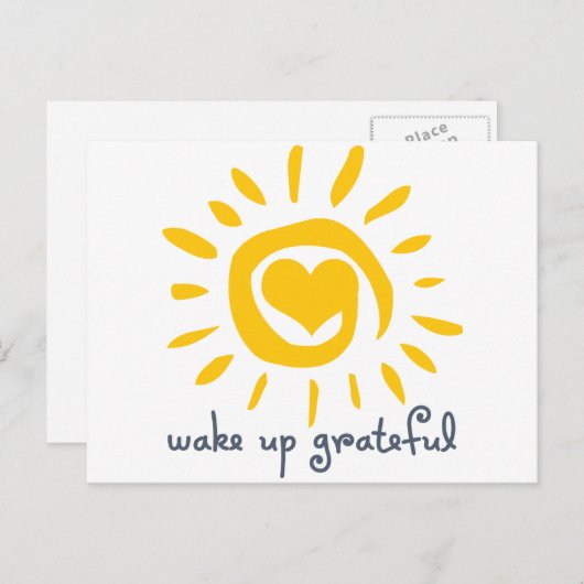 Wakker worden Grateful Briefkaart (Voorkant / Achterkant)