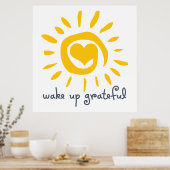 Wakker worden Grateful Poster (Keuken)