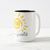 Wakker worden Grateful Tweekleurige Koffiemok (Voorkant rechts)