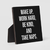 Wakker worden, hard werken, vriendelijk zijn en du fotoplaat (Voorkant)