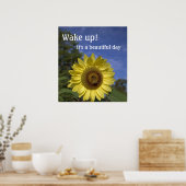 Wakker worden, het is een mooi poster van de dag. (Keuken)