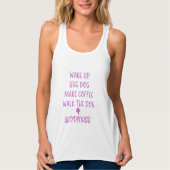 Wakker worden, Hug Dog.. Geluk Koel Tanktop (Voorkant)