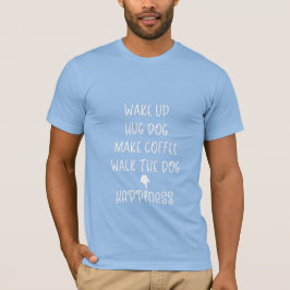 Wakker worden, Hug Dog.. Geluk Kool blauw T-shirt