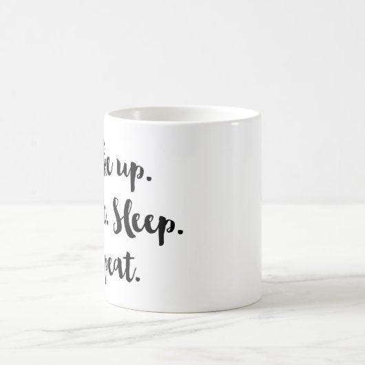 Wakker worden Hustle Sleep Koffiethee-Mok herhalen Koffiemok (Center)