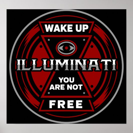 Wakker worden je niet vrij illuminati poster (Voorkant)