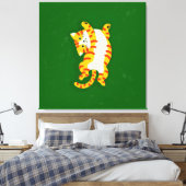 Wakker worden Kat Canvas Afdruk (Insitu (Slaapkamer))