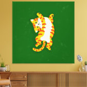 Wakker worden Kat Canvas Afdruk (Insitu (Woonkamer))