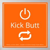Wakker worden. Kick Butt. Herhaal. -Orange Poster (Voorkant)