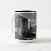 Wakker worden koffie tweekleurige koffiemok (Voorkant links)