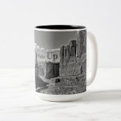 Wakker worden koffie tweekleurige koffiemok (Voorkant rechts)