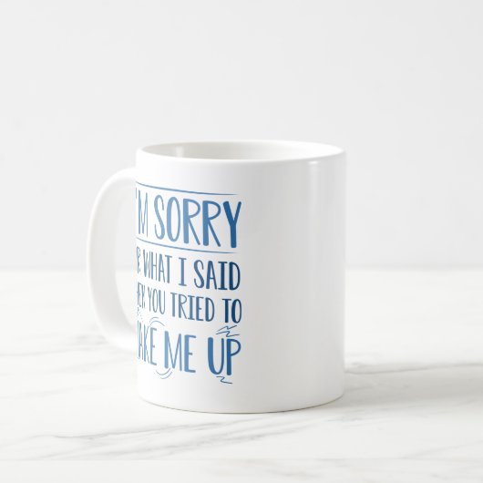 Wakker worden koffiemok (Voorkant links)