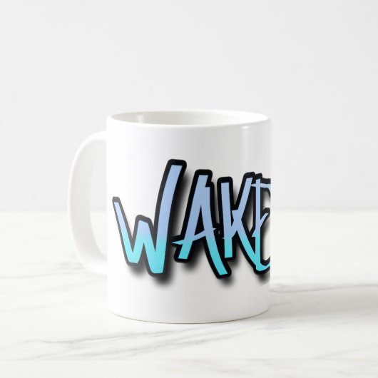 Wakker worden! koffiemok (Voorkant links)