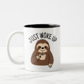 Wakker worden, luie ochtend tweekleurige koffiemok (Links)